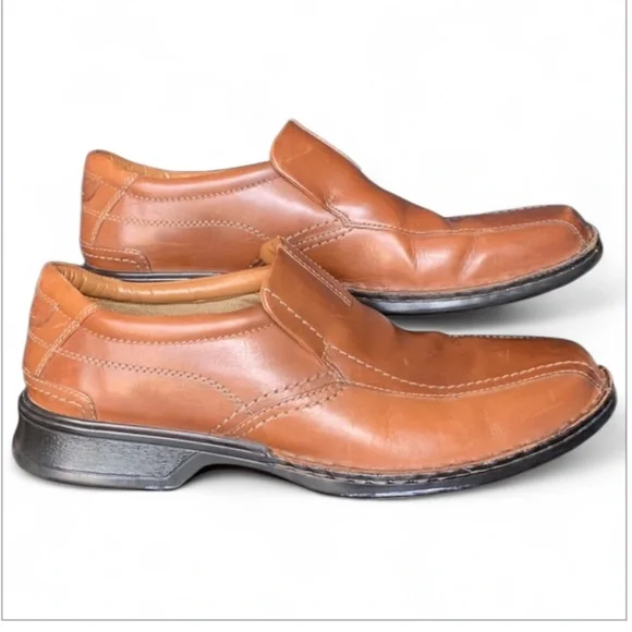 Clarks Brown Leather Ortholite Slip-On Classic
Loafers Super Comfortable Sz 13 - Picture 5 of 10